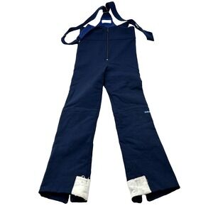 Colmar Snow Bib Womens 8 Navy Blue Stretch Bootcut Leg Ankle Zip Ski Snowboard